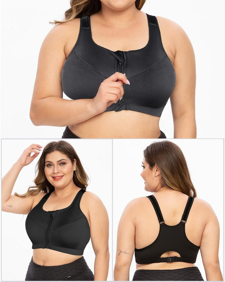 Women Zipper Sports Bra - Your Body/Temple 