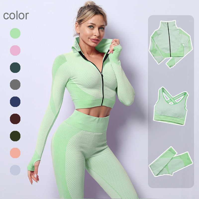 2 or 3 PCS Seamless Women Yoga Set